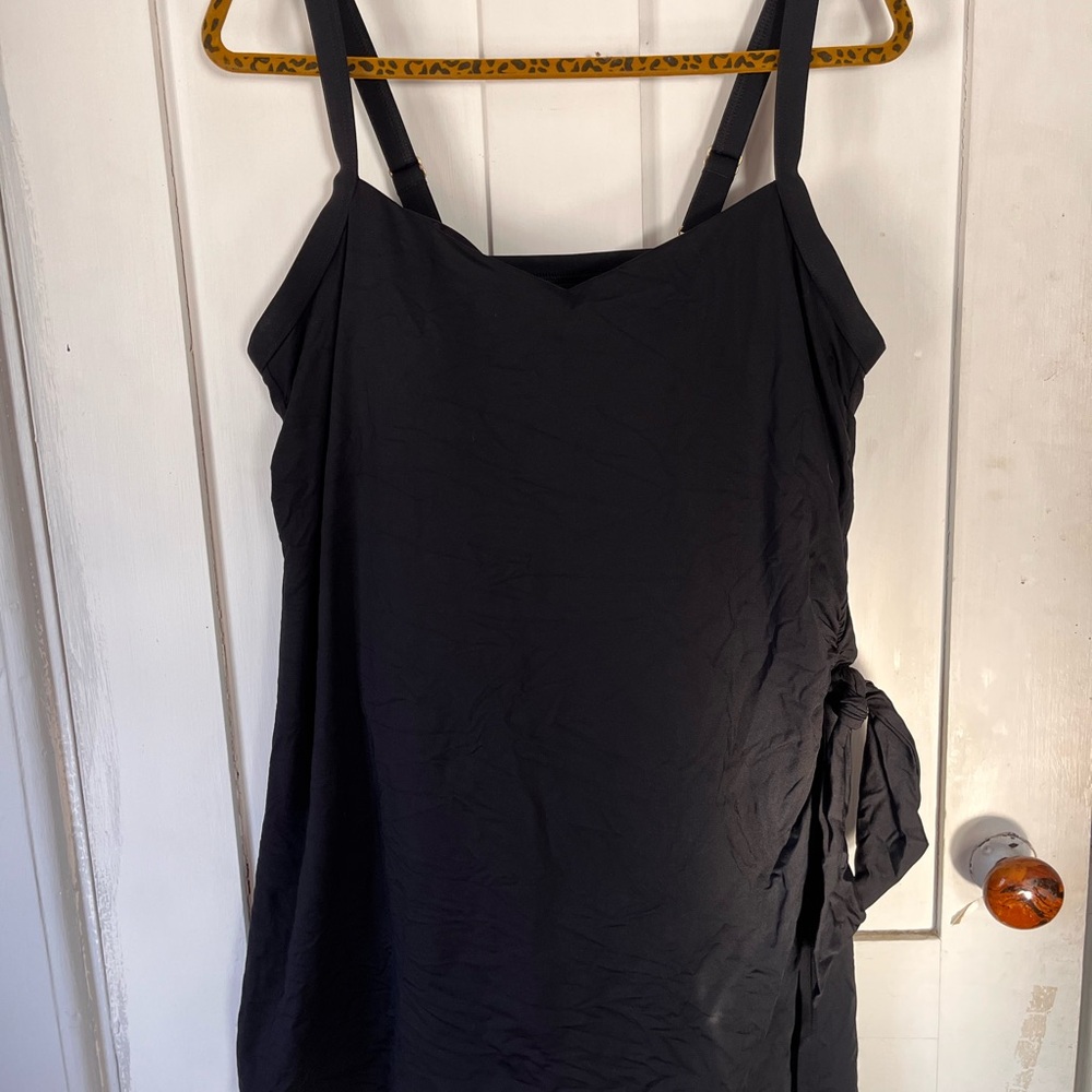Lands' End Black swim dress 18W